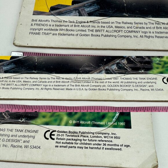 Vtg 1997 Thomas Tank Engine Friends Cardboard Frame Tray Puzzle 22pc Golden Book - Picture 7 of 13